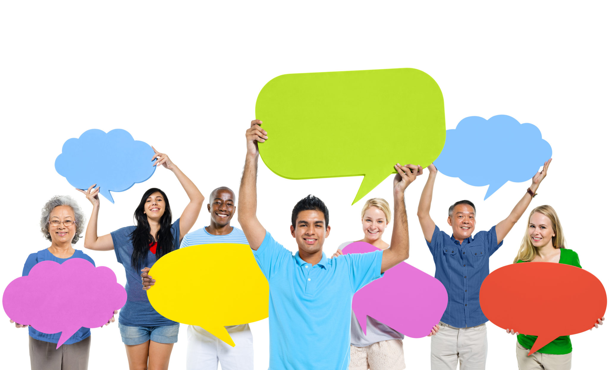 image of people with speech bubbles